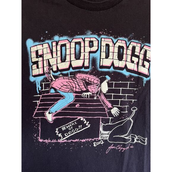 Snoop Dogg “Beware Of Dogg” Retro Look T-Shirt Graphic Tee Hip Hop Rap Sz S - Picture 2 of 5